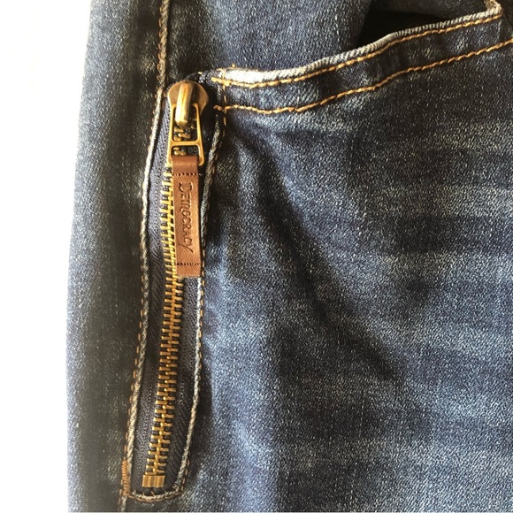 Democracy crop jean medium wash skinny extra stretch ab technology waist size 6 - Picture 2 of 8
